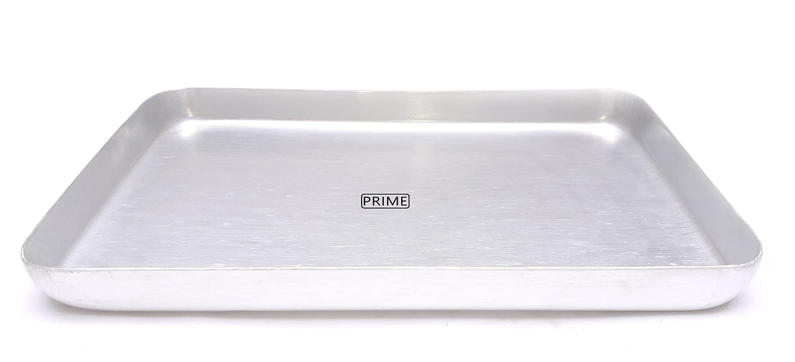 Prime Bakers And Moulders Aluminum Baking Tray, Silver (12X8 Inch)